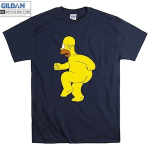 Los Simpson Homer Simpson Camiseta desnuda Camiseta de dibujos animados de arte Camiseta S-M-L-XL-XXL-3XL-4XL-5XL Hombres de gran tamaño Mujeres Unisex 4923