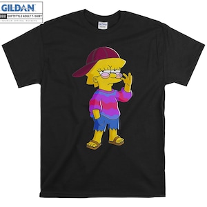 Lisa Simpson Linda Pose Los Simpson Camiseta Hoody Niños Niño Bolso Bolso Camiseta S-M-L-XL-XXL-3XL-4XL-5XL Gildan Hombres De gran tamaño Hombres Unisex 6973