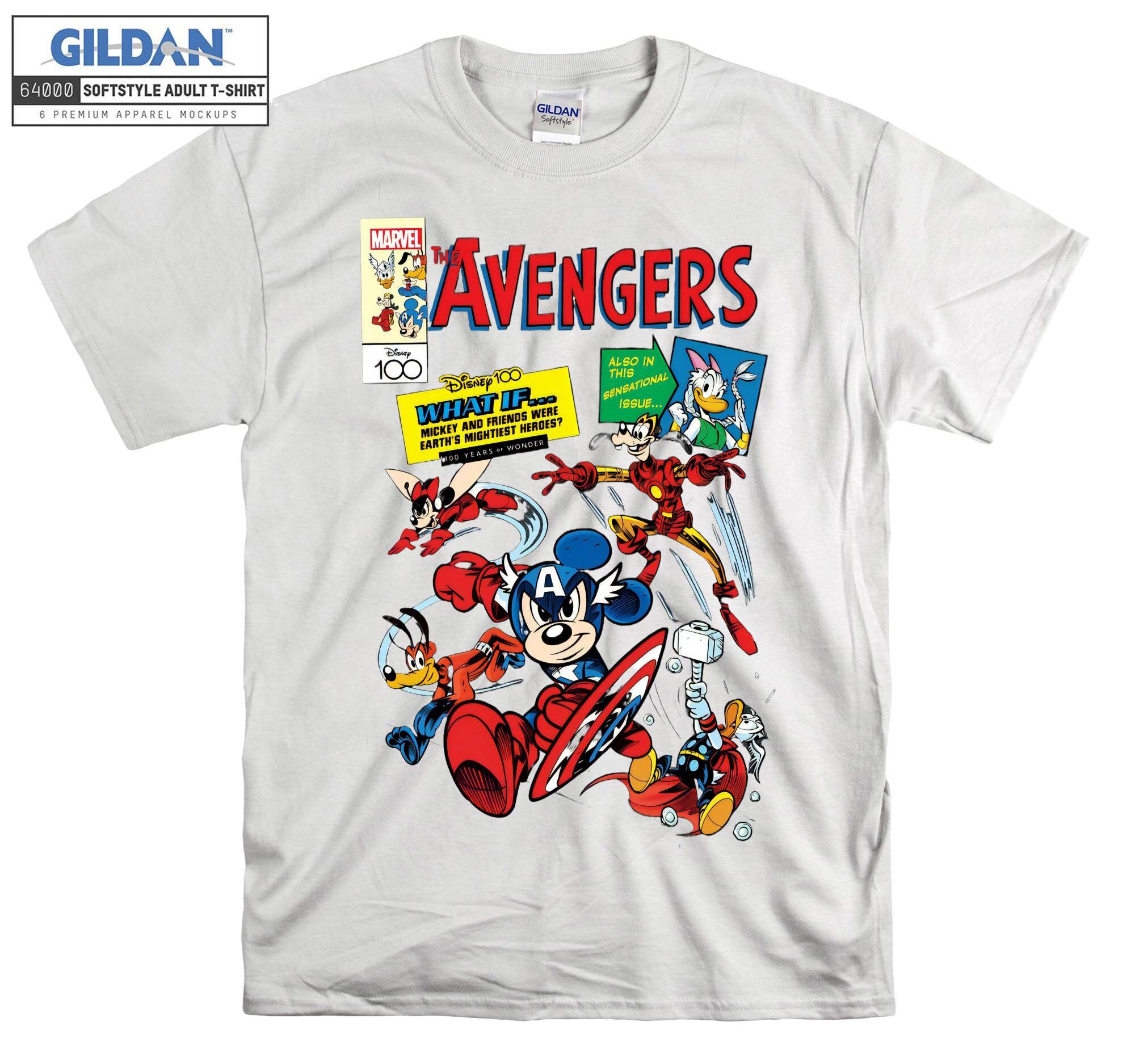 Discover Mickey Mouse Friends Avengers T-shirt Hoodie Kids Child Tote Bag Tshirt S-M-L-XL-XXL-3XL-4XL-5XL Gildan Oversized Men Women Unisex A347
