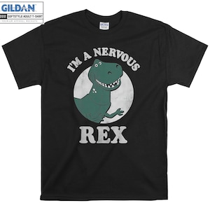 Disney Toy Story I&#39;m A Nervous Rex T-shirt Hoody Kids Child Tote Bag Tshirt S-M-L-XL-XXL-3XL-4XL-5XL Gildan Oversized Men Women Unisex 6843