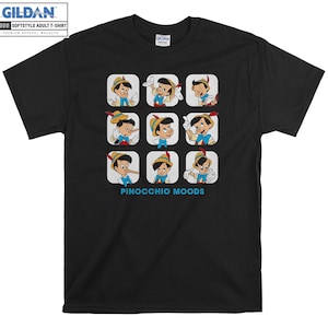 Disney Pinocchio Moods Cute Face T-shirt Hoody Kids Child Tote Bag Tshirt S-M-L-XL-XXL-3XL-4XL-5XL Gildan Oversized Men Femmes Unisexe 6794