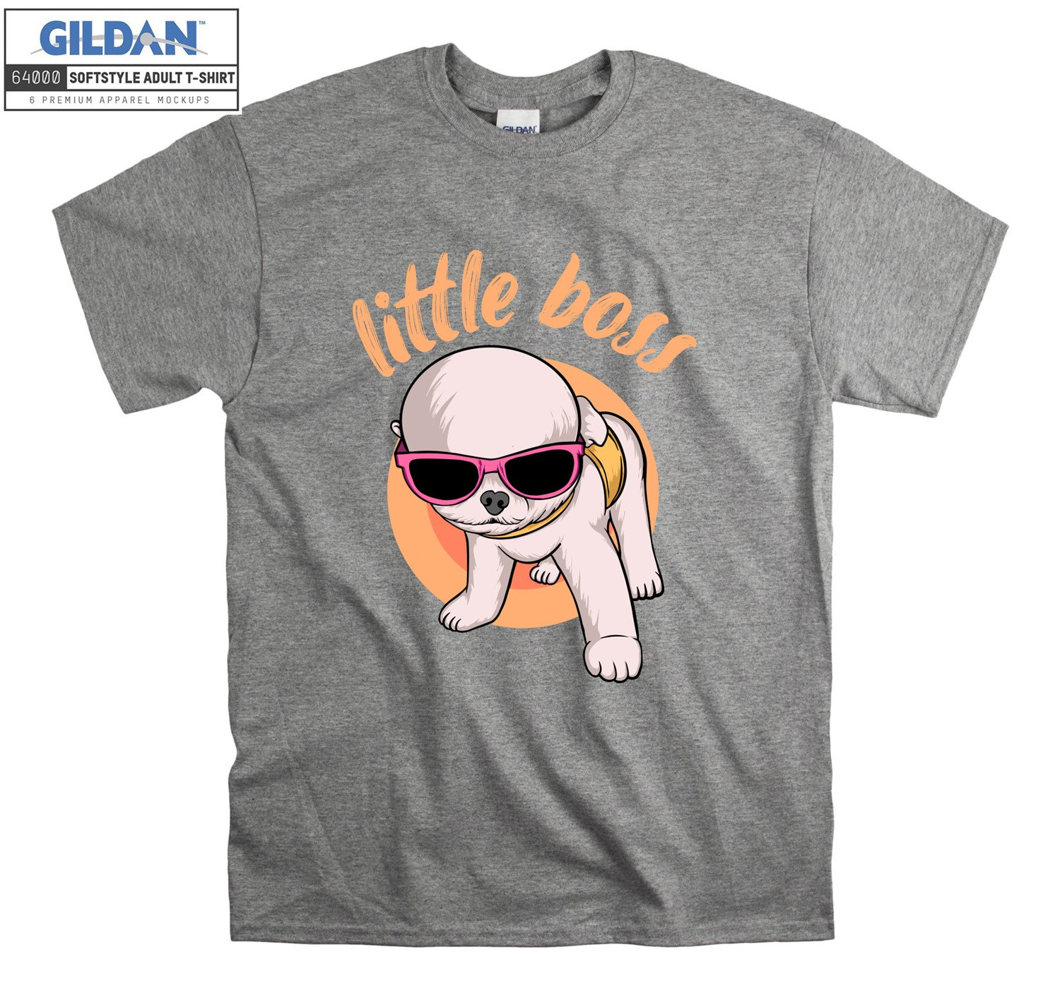 Little Boss T-shirt Funny Pug T shirt Tshirt Oversized S M L XL XXL 3XL 4XL 5XL Men Women Unisex D3567