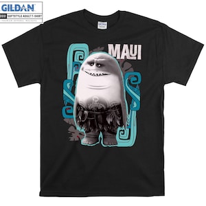 T-shirt drôle Moana Maui demi-requin Disney T-shirts Magic Kingdom, sweats à capuche de vacances pour enfants et adultes, pyjamas de Noël personnalisables AC342