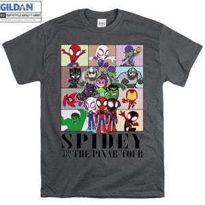 Marvel-T-shirt spidey en zijn geweldige vrienden spidey en zijn T-shirts, vakantiehoodies voor kinderen en volwassenen, aanpasbare kerstpyjama AB736