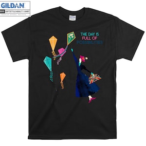 disney mary poppins full of possibilities t shirt mary poppins T-shirt, felpe con cappuccio per le feste per bambini e adulti, pigiami di Natale personalizzabili AB356