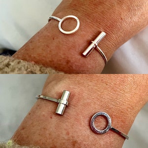 Round bar bracelet in silver plated of your choice