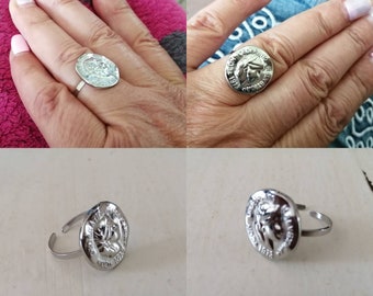 Adjustable coin ring in STAINLESS STEEL