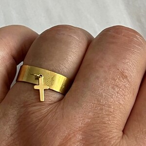 EDELSTAHL-Kreuz-Charm-Ring Ihrer Wahl Bild 10