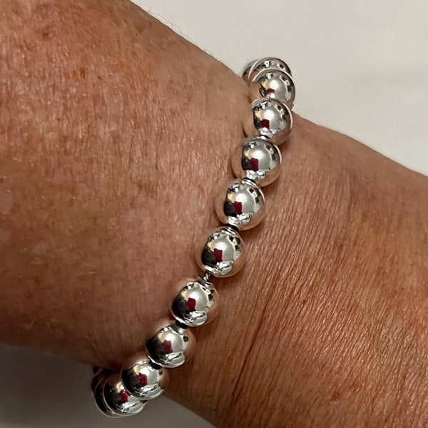 Bracelet boules en plaqué argent