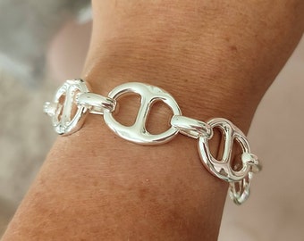 Irregular Marine Mesh Bracelet SILVER plated