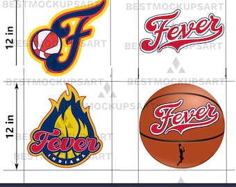 Diseño del equipo femenino de baloncesto Indiana Fever, archivos PNG, SVG y Cricut. (Descarga digital)