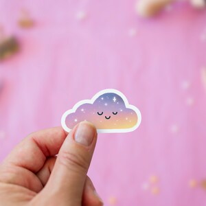 Leuke waterdichte vinylwolksticker, computerdecoratie, telefoonhoessticker, waterflessticker
