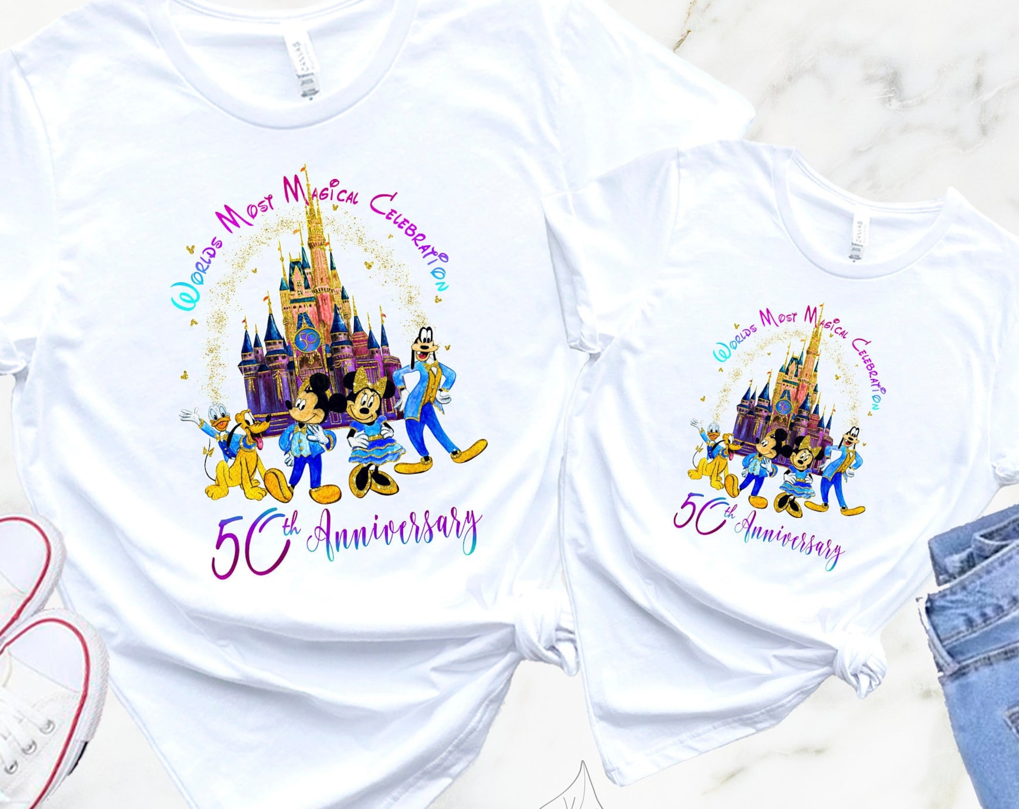 Disney 50th Anniversary Matching Familie T-shirt, Disney World 50th Anniversary Disney 50th Anniversary Matching Familie T-shirt, Disney World 50th Anniversary