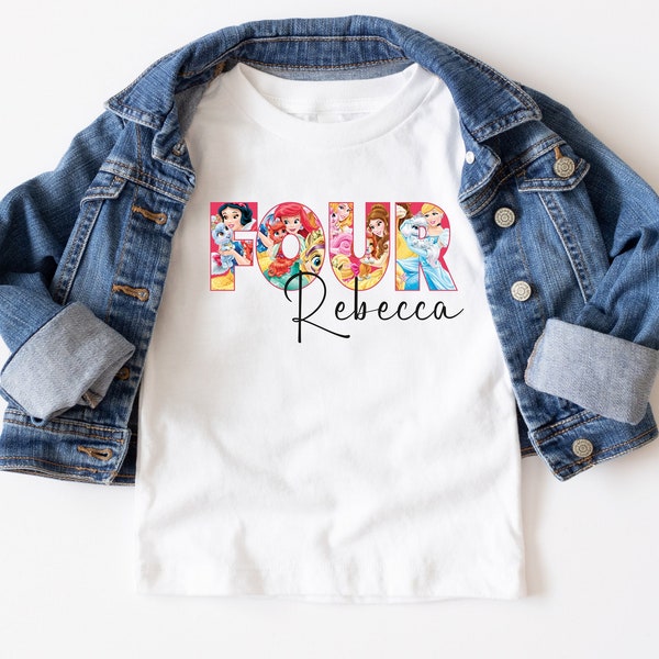 Disney Birthday Princesses Shirt, Custom Birthday Girl Shirt, Your Age Shirt, Disney Birthday Trip Shirt, Cinderella Birthday  Shirt