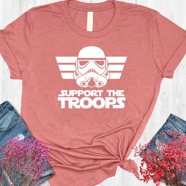 Chemise Soutenez les troupes, Chemise Star Wars Soutenez les troupes, Chemise Star Wars, Chemise Disney Star Wars, Chemise assortie Star Wars, Star Wars