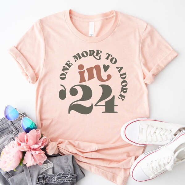 2024 Pregnancy Announcement Shirt, One More to Adore In '24 Sweatshirt, 2nd Baby Announcement Shirt, Christmas Pregnancy Reveal, Maternity