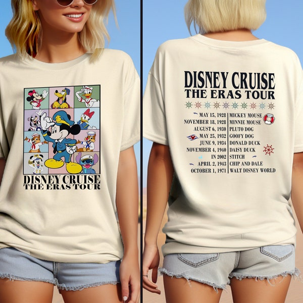 Vintage Disney Cruise The Eras Tour Shirt, Mickey and Friends Cruising T-Shirt, Disneyworld Cruise Trip Shirt, Disneyland Family Cruise Tee