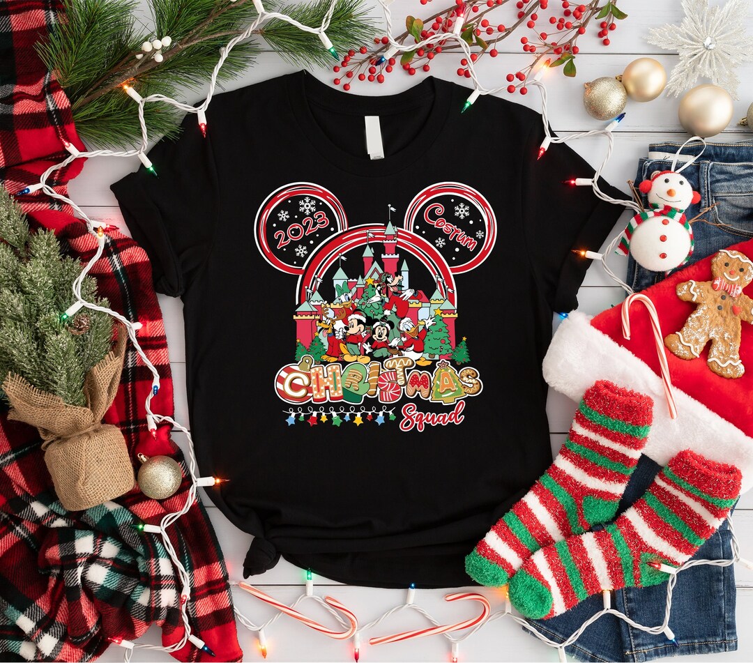 Custom Disney Family Christmas Squad 2023 Shirts, Disney Matching