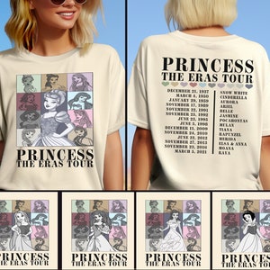 Disney Princess Eras Tour Shirt, Disneyworld Girl Trip 2024 Tee, Cinderella Shirt, Princess Rapunzel Tee, Snow White Shirt, Princess Belle