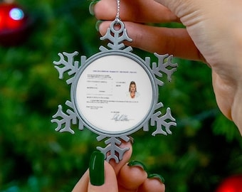 Jen Shah Guilty Plea Pewter Snowflake Ornament - Real Housewives of Salt Lake City