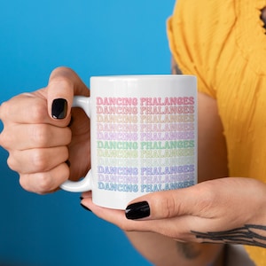 Bones TV Show Coffee Mug Television Tea Cup Forensic Anthropology Temperance Brennan Dancing Phalanges 11 ounce coffee mug tea cup #bones #bonesTV #emilydeschanel #BoothBones #Foxtv
