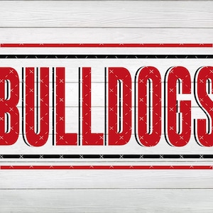 Bulldogs Shadow Red & Black  - PNG