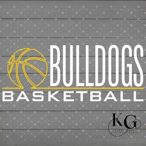 Bulldogs Basketball Outline PNG, Digital File, Instant Download