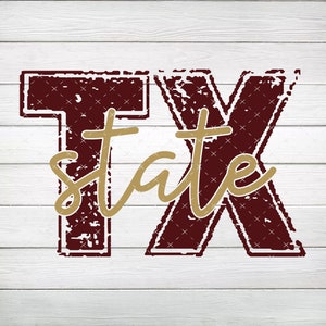 Tx State PNG, Digital File, Instant Download