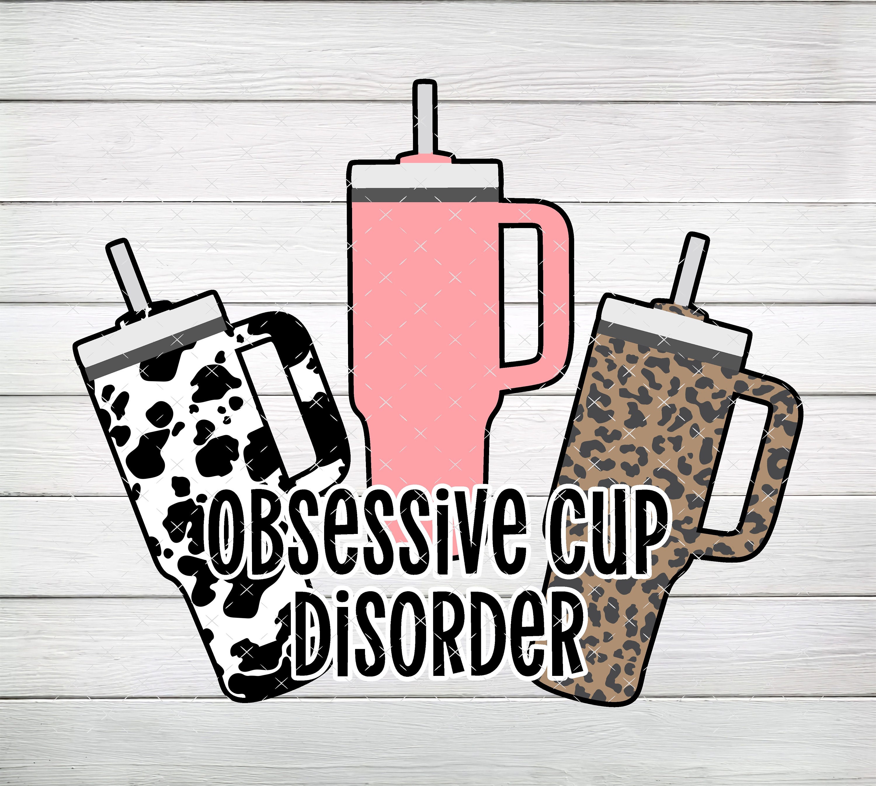 Obsessive Cup Disorder Cheetah Print Cow Print Water Bottle 3
