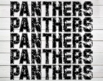Panthers Distressed PNG, Plik cyfrowy, Natychmiastowe pobranie