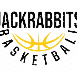 Jackrabbits Basketball PNG, Spirit PNG, Black and Yellow png, Digital File, Instant Download