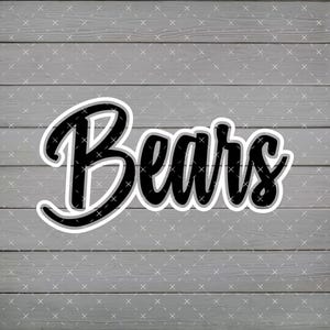 Björnar med kontur PNG, digital fil, omedelbar nedladdning