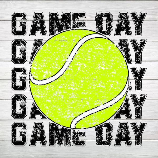 Game Day Tennis PNG, Digital File, Instant Download