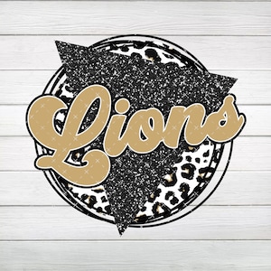 Lions Circle Leopard Print Design - PNG