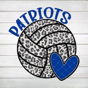 Patriots Volleyball Blue PNG, Digital File, Instant Download