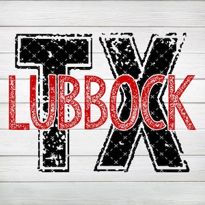 Lubbock Tx PNG, Digital File, Instant Download