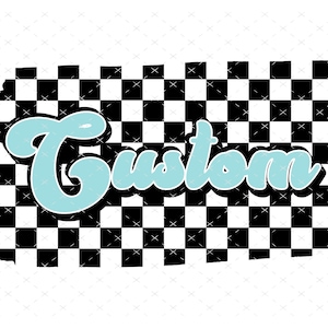 Custom Mascot Checkered Background PNG, Digital File, Instant Download