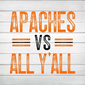 Apachen VS All Y'all PNG, Sublimation Digitale Datei, sofortiger Download