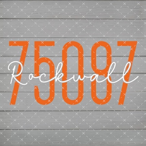 Rockwall 75087 Zip Code PNG, Digital File, Instant Download