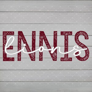 Ennis Lettering Ennis Lions PNG, Digital File, Instant Download - Etsy