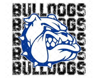 Bulldogs PNG, TX Spirit PNG, Black and Blue png, Digital File, Instant Download