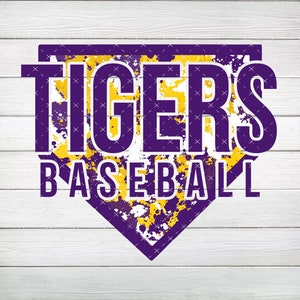 Tigers Baseball Home Plate Splatter PNG, Digital File, Instant Download