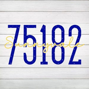Sunnyvale 75182 Zip Code PNG, Digital File, Instant Download