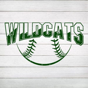 Wildcats Baseball PNG, Digital File, Instant Download image 1