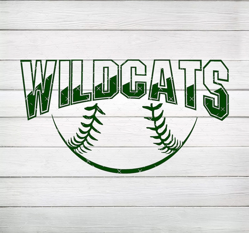 Wildcats Baseball PNG, Digital File, Instant Download image 1
