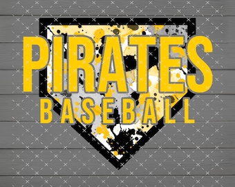 Pirates Baseball Home Plate Splatter PNG, Digital File, Instant Download