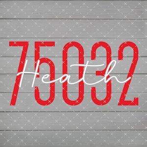 Heath 75032 Zip Code PNG, Digital File, Instant Download