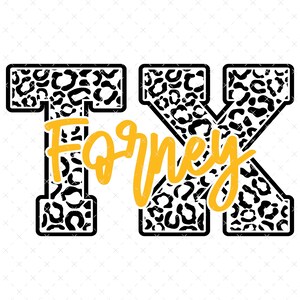 Forney Tx, Hometown Texas Leopard PNG, TX Leopard PNG, Texas png, Texas State png, Digital File, Instant Download