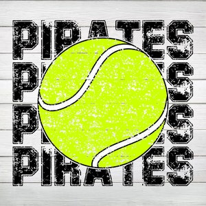 Vintage Pirates Tennis PNG, Digital File, Instant Download