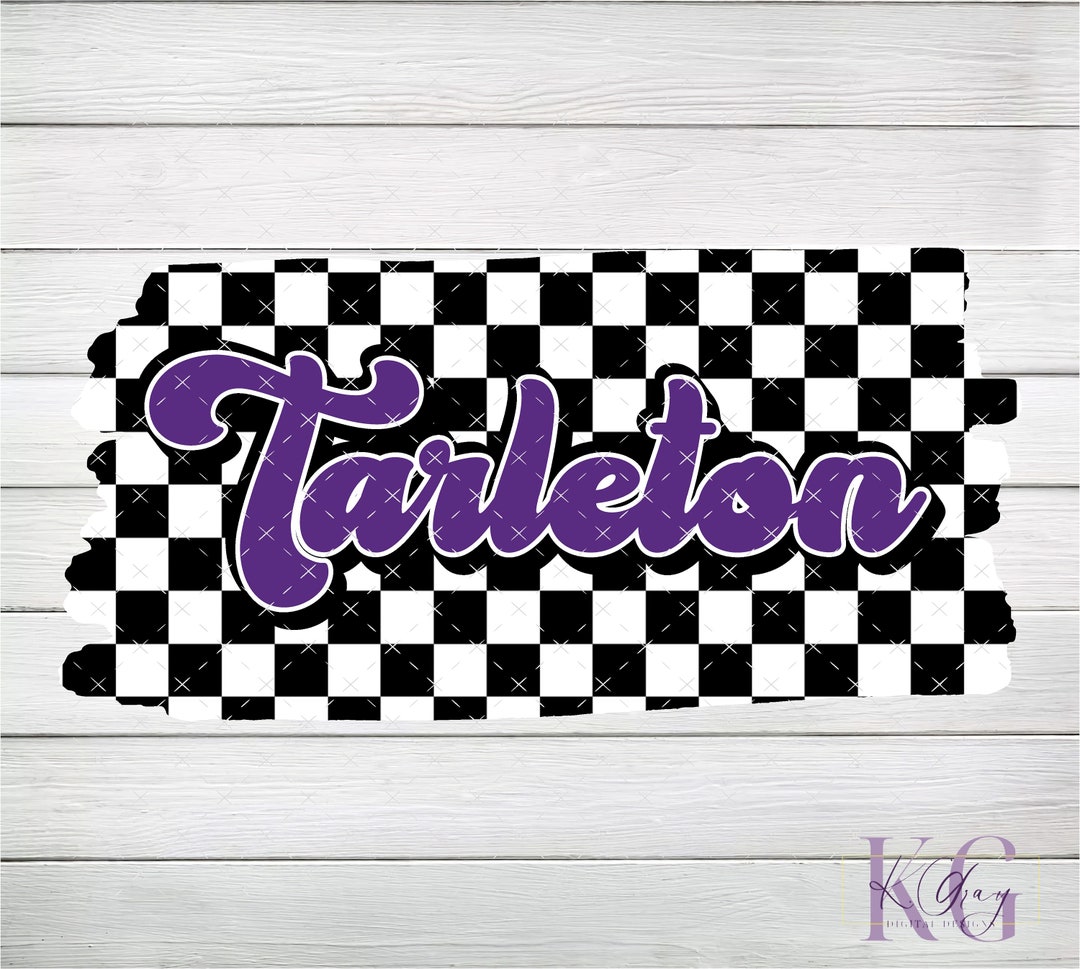 Tarleton Checkered Background PNG, Purple & Black Digital File, Instant